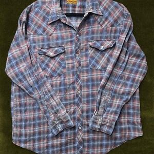 Vintage Cobra Creek Plaid Western Pearl Snap flannel Shirt - Modern XL/2XL